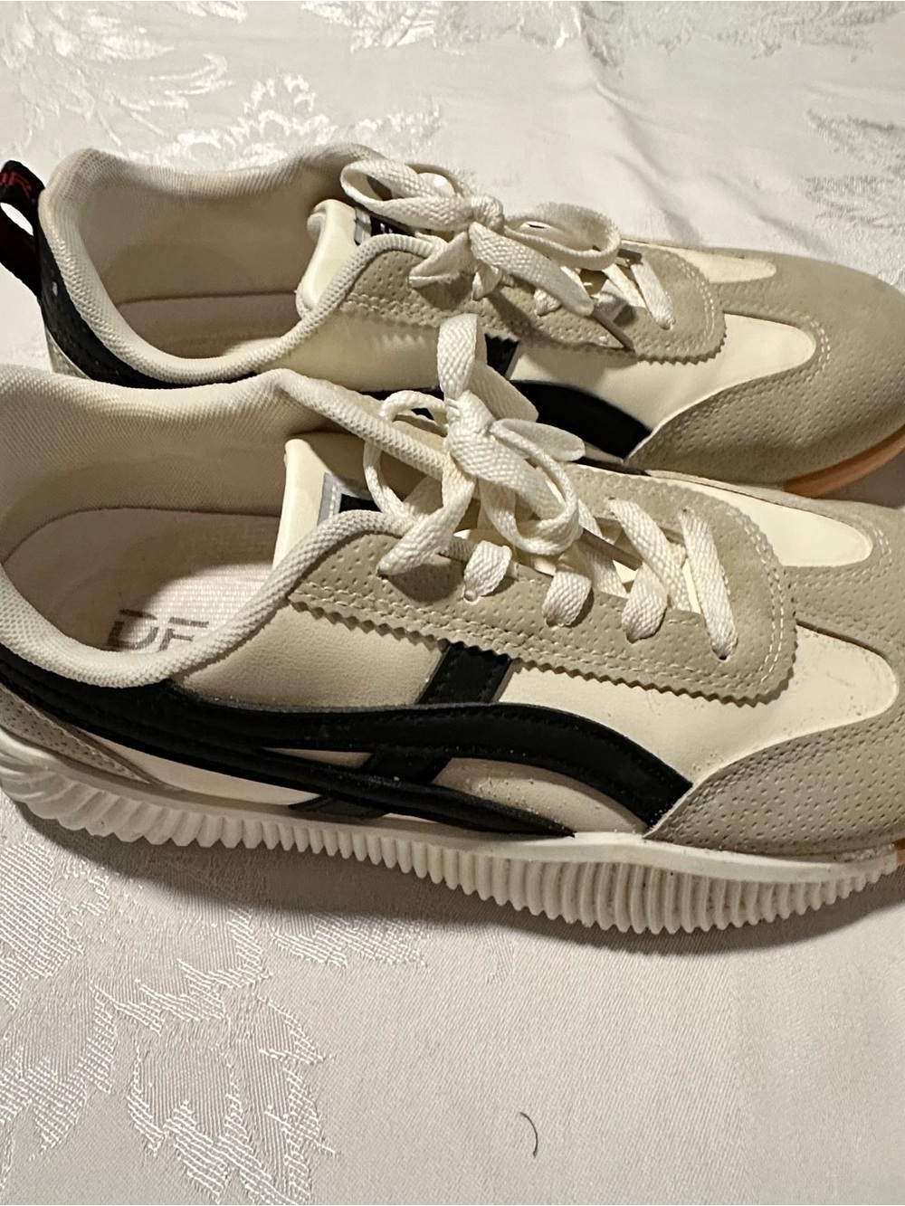 ⛱️🔥De Florance - White Black Lace-Up Sneaker - 10
